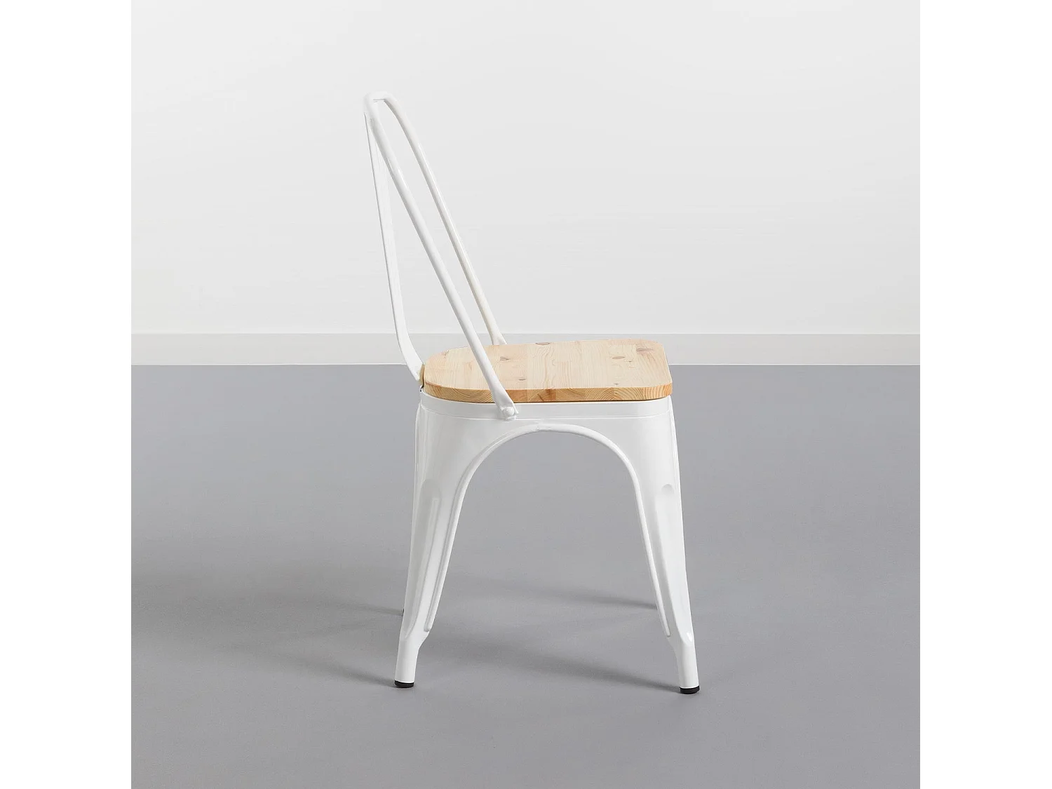 Pack 4 Sillas Industriales Strong con Asiento de Madera 44x43x84cm Thinia Home