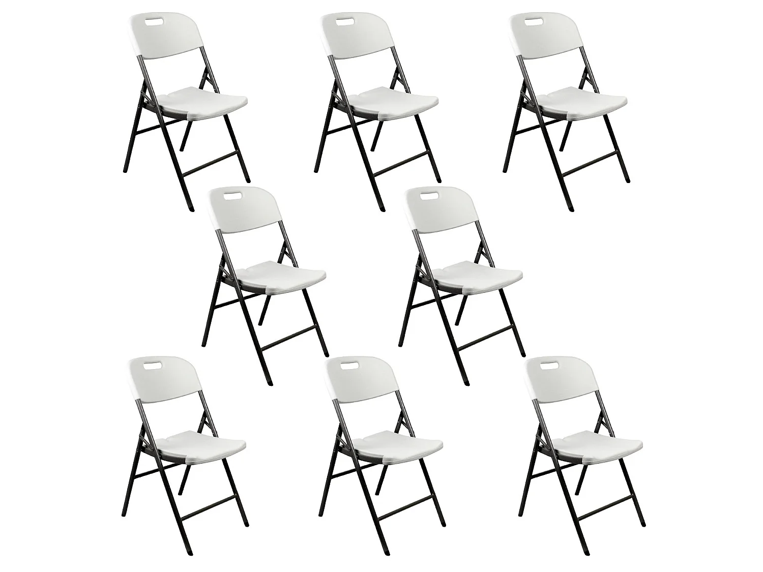 Pack 8 Sillas Plegables con Asa 47x58x87cm O91