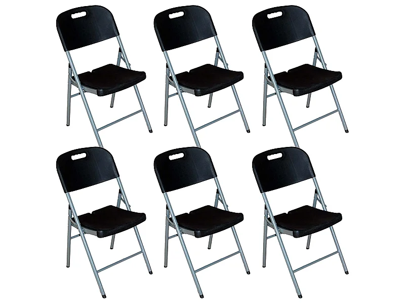Pack 6 Sillas Plegables con Asa 47x58x87cm O91