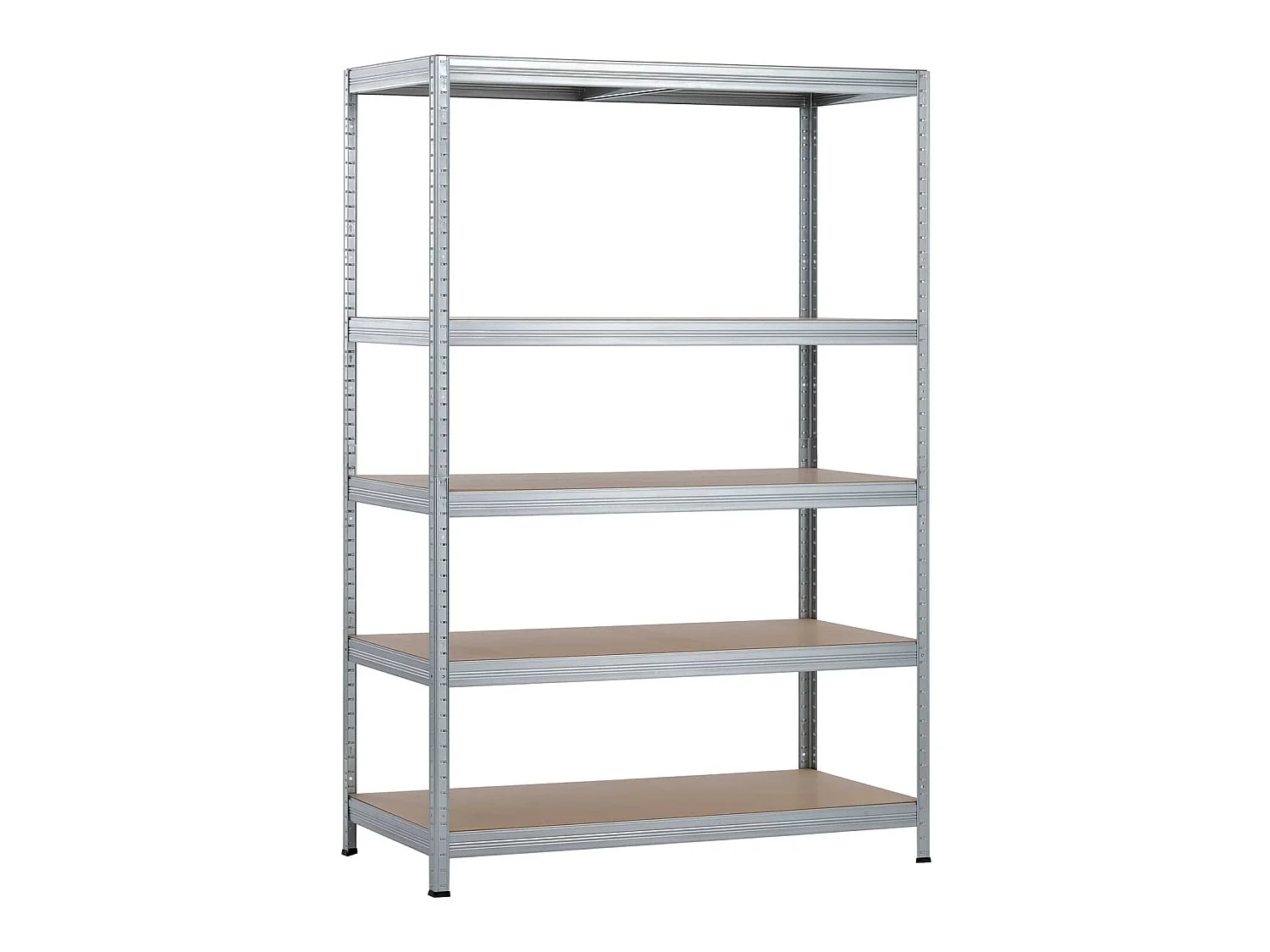 Rayonnage modulaire galvanisé avec 5 étagères réglables 180x120x60cm 1250Kg 7house