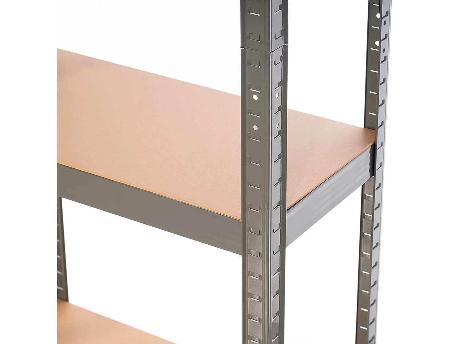 Etagère en métal gris avec 4 étagères réglables 148x60x30cm 240Kg 7house