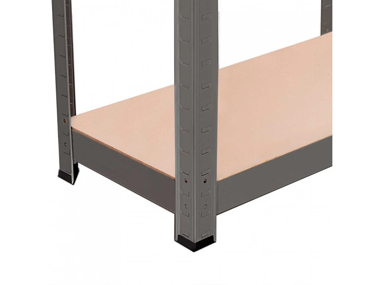 Etagère en métal gris avec 4 étagères réglables 148x60x30cm 240Kg 7house