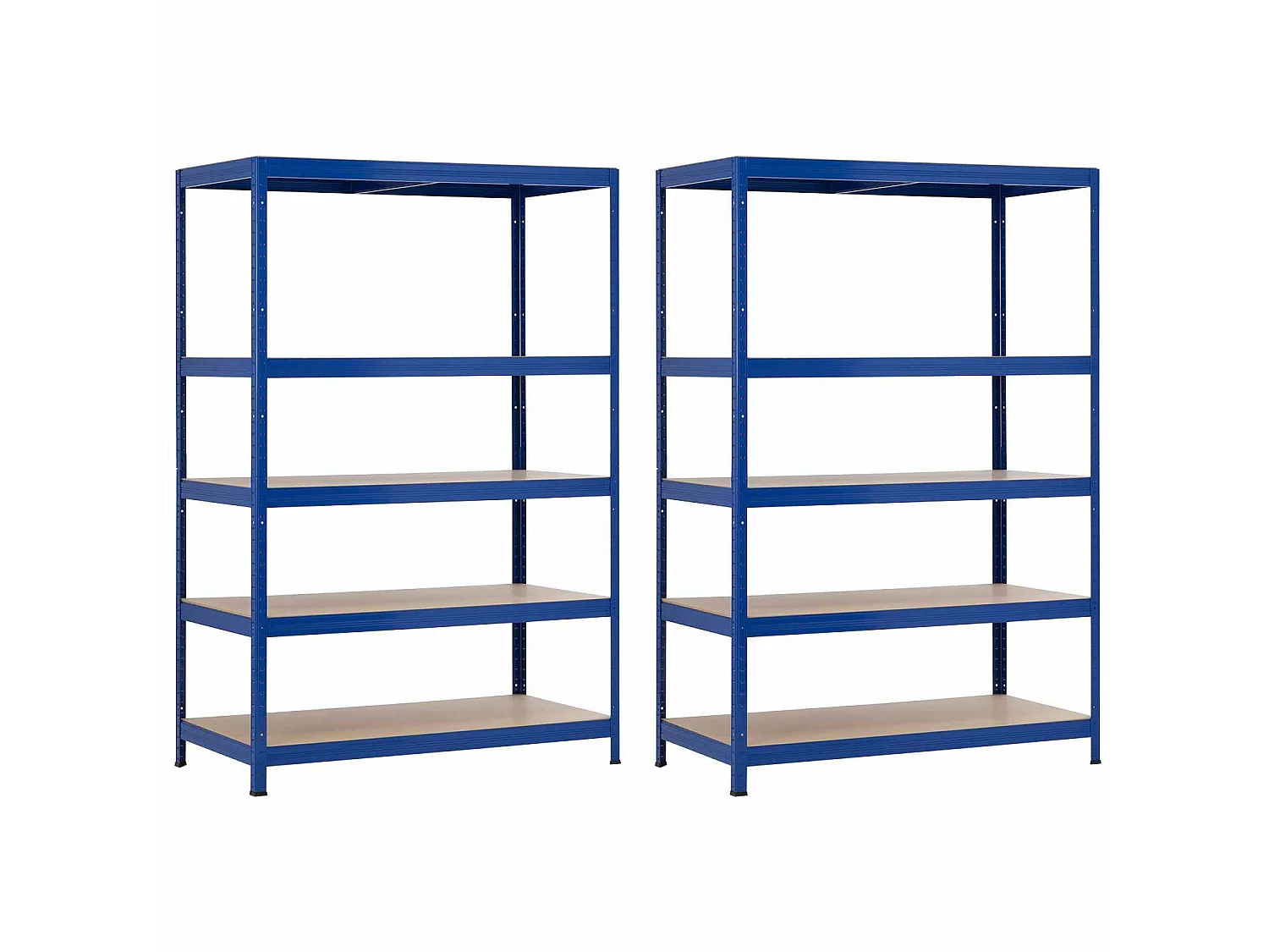 Pack 2 Rayonnages modulaires avec 5 étagères réglables 180x120x60cm 1250Kg O91