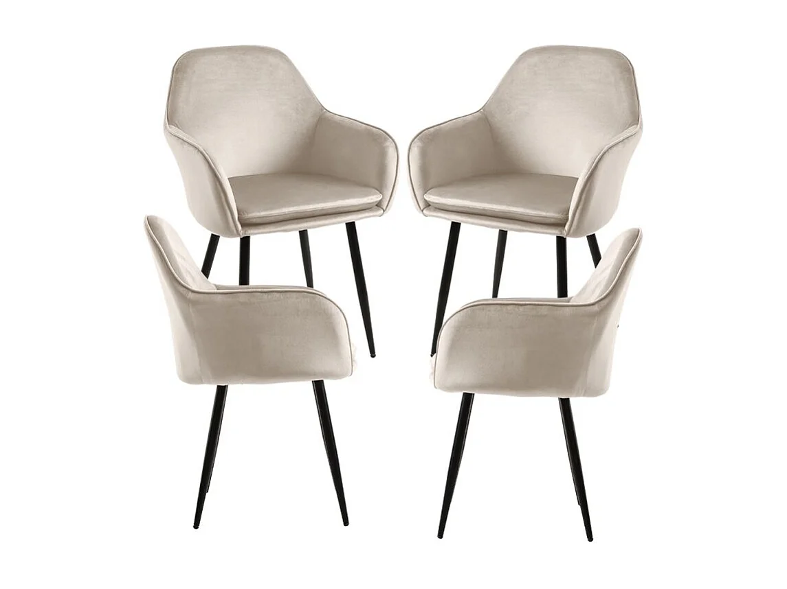 Packs Sillas Comedor - Pack 4 Sillas Chic Black - Beige