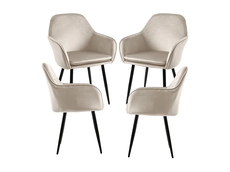 Packs Sillas Comedor - Pack 4 Sillas Chic Black - Beige