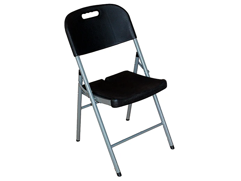Silla Plegable con Asa Negra 47x58x87cm 7house