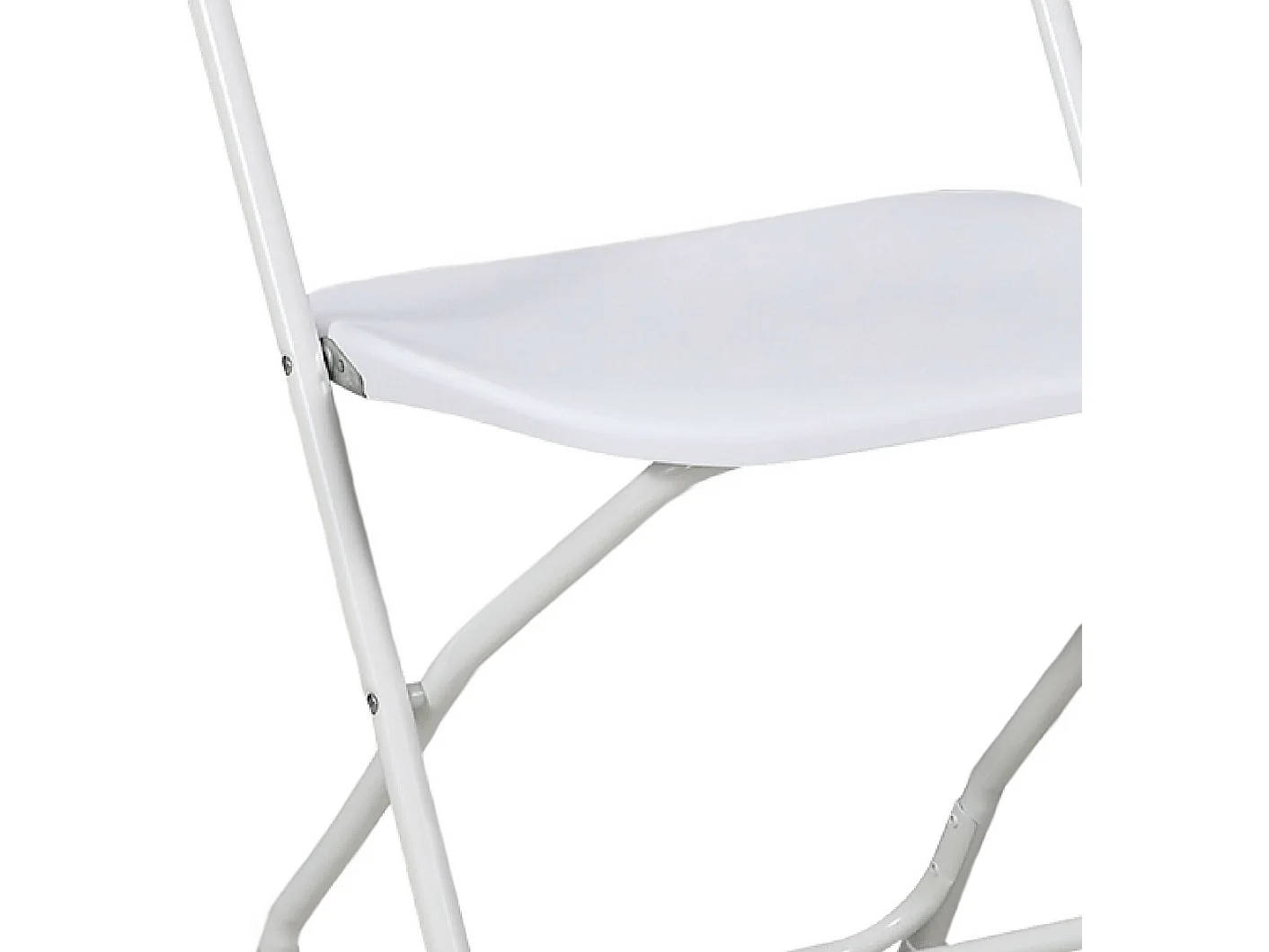 Lot de 2 chaises pliantes blanches 49x44.5x80.5cm 7house
