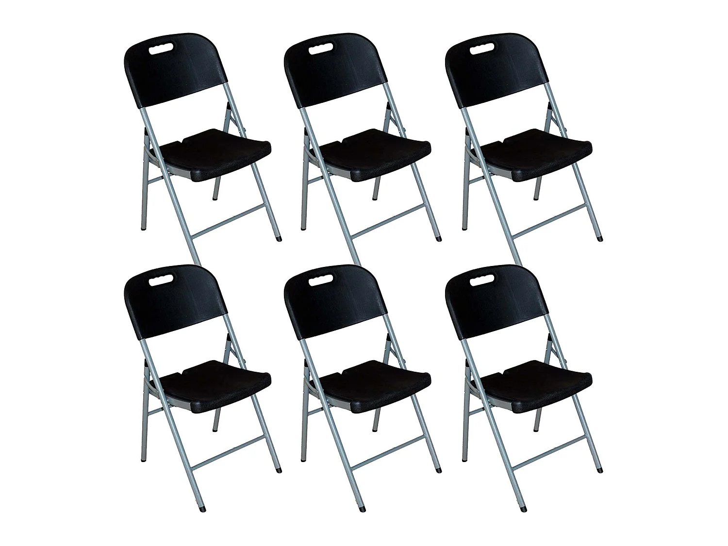 Pack 6 Sillas Plegables con Asa 47x58x87cm 7house