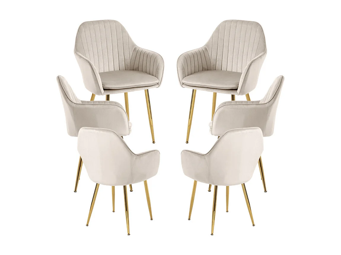 Packs Sillas Comedor - Pack 6 Sillas Chic Golden - Beige