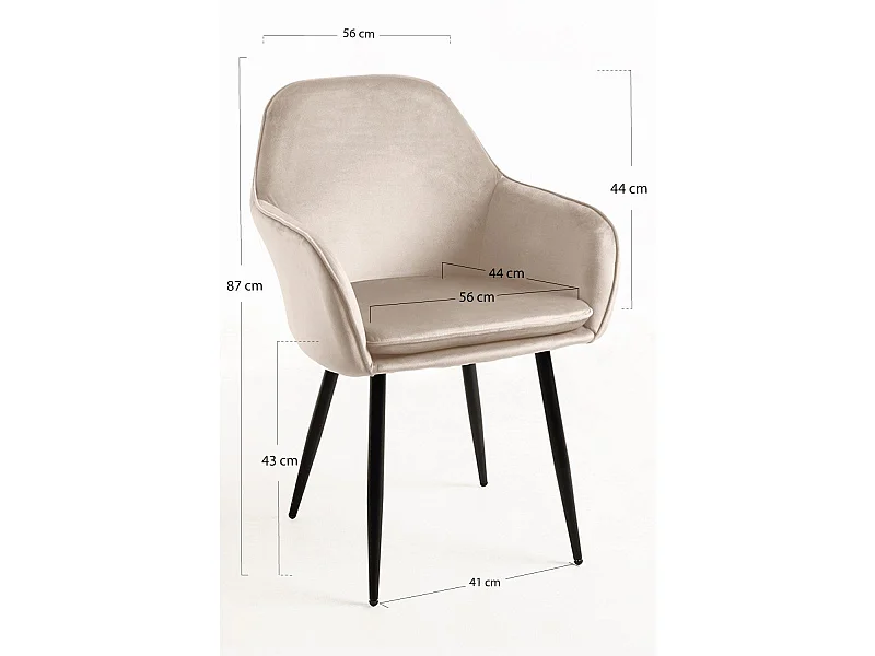 Sillas Comedor - Silla Chic Black - Beige