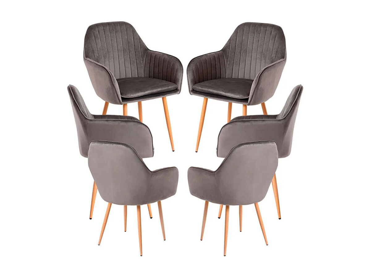 Packs Sillas Comedor - Pack 6 Sillas Chic - Gris oscuro