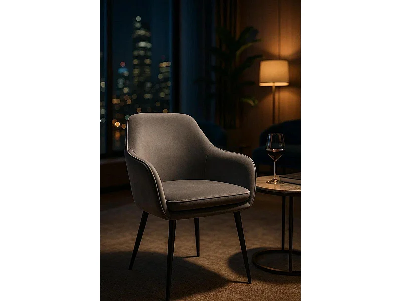 Sillas Comedor - Silla Chic Black - Gris claro