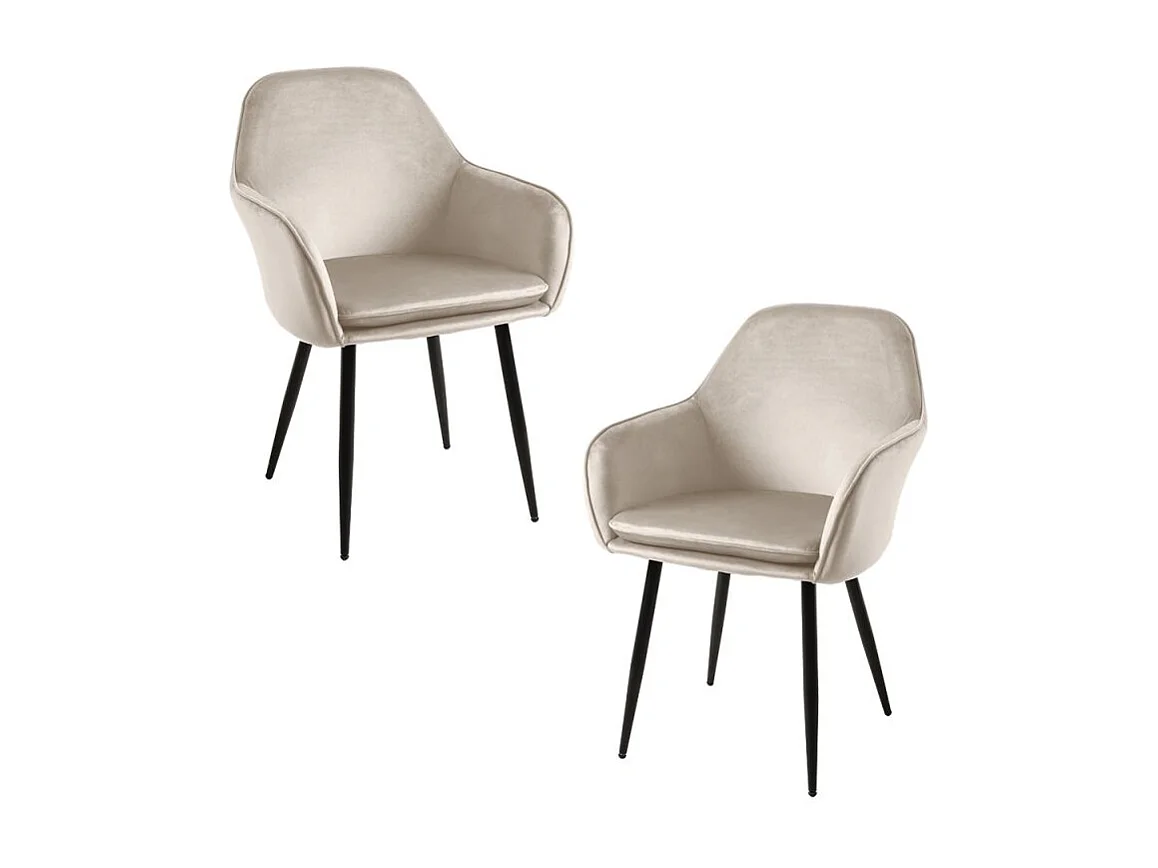 Packs Sillas Comedor - Pack 2 Sillas Chic Black - Beige