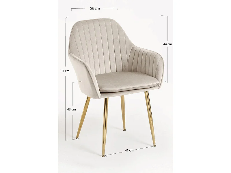 Packs Sillas Comedor - Pack 2 Sillas Chic Golden - Beige