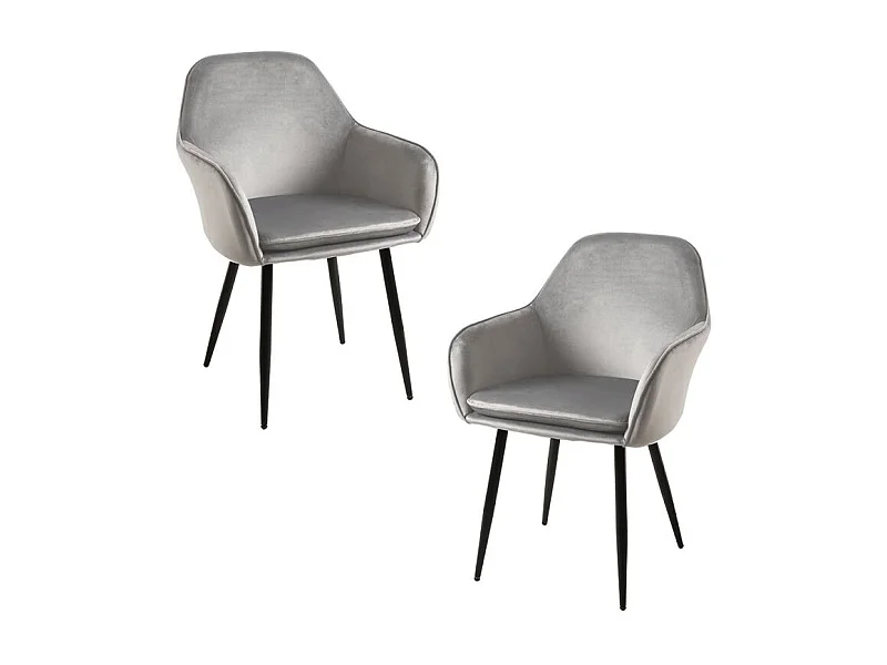 Packs Sillas Comedor - Pack 2 Sillas Chic Black - Gris claro