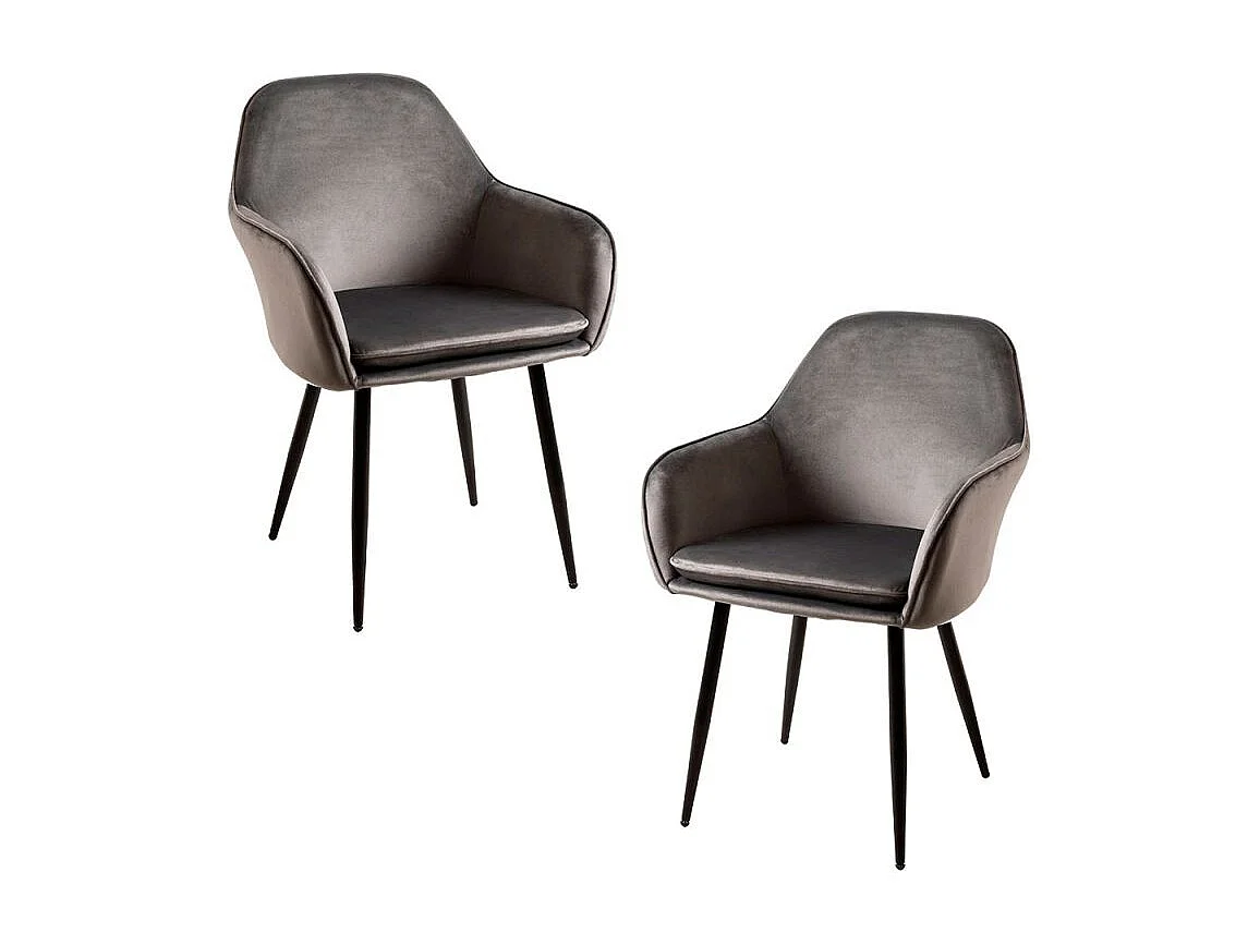 Packs Sillas Comedor - Pack 2 Sillas Chic Black - Gris oscuro