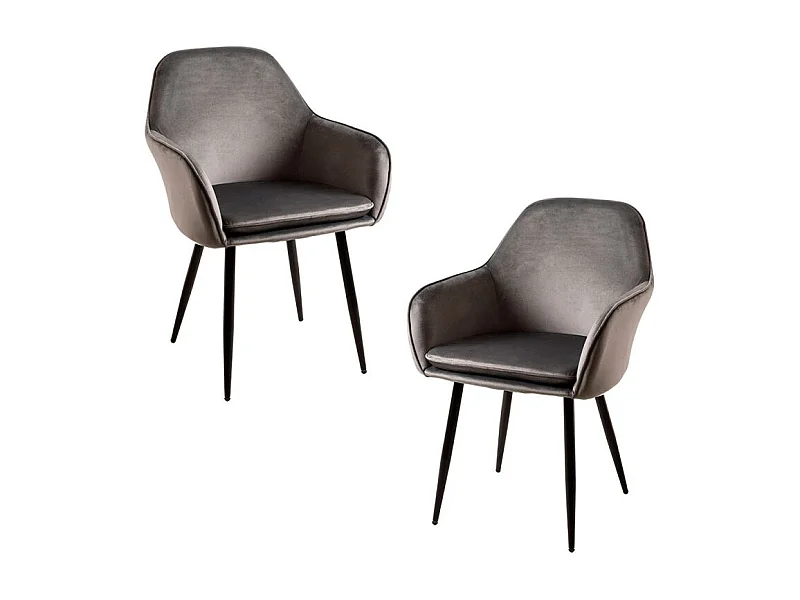 Packs Sillas Comedor - Pack 2 Sillas Chic Black - Gris oscuro