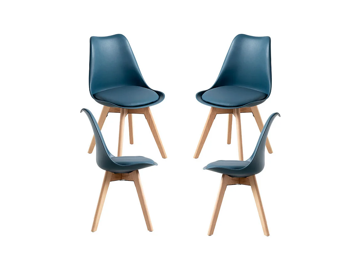 Packs Sillas Comedor - Pack 4 Sillas Synk Basic - Azul Petróleo