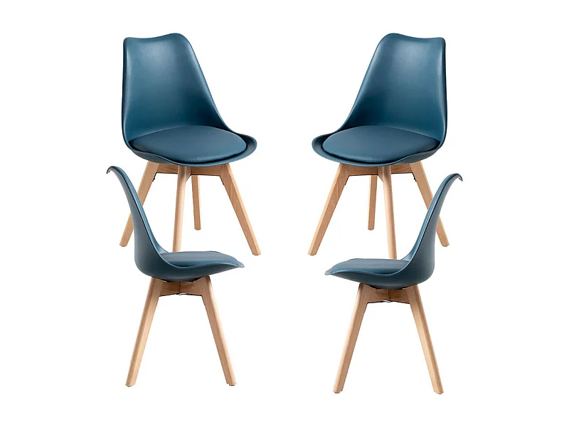 Packs Sillas Comedor - Pack 4 Sillas Synk Basic - Azul Petróleo
