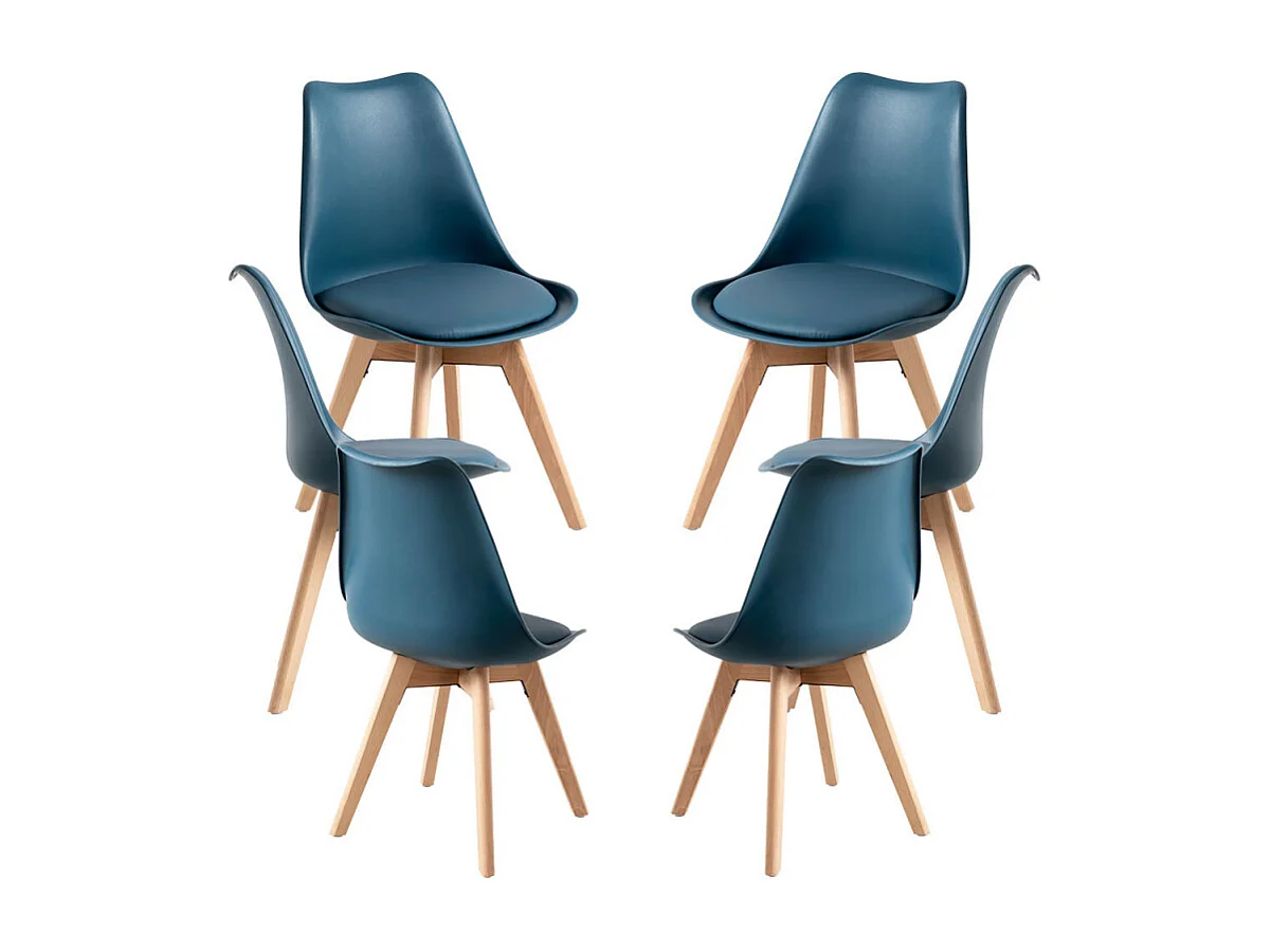 Packs Sillas Comedor - Pack 6 Sillas Synk Basic - Azul Petróleo