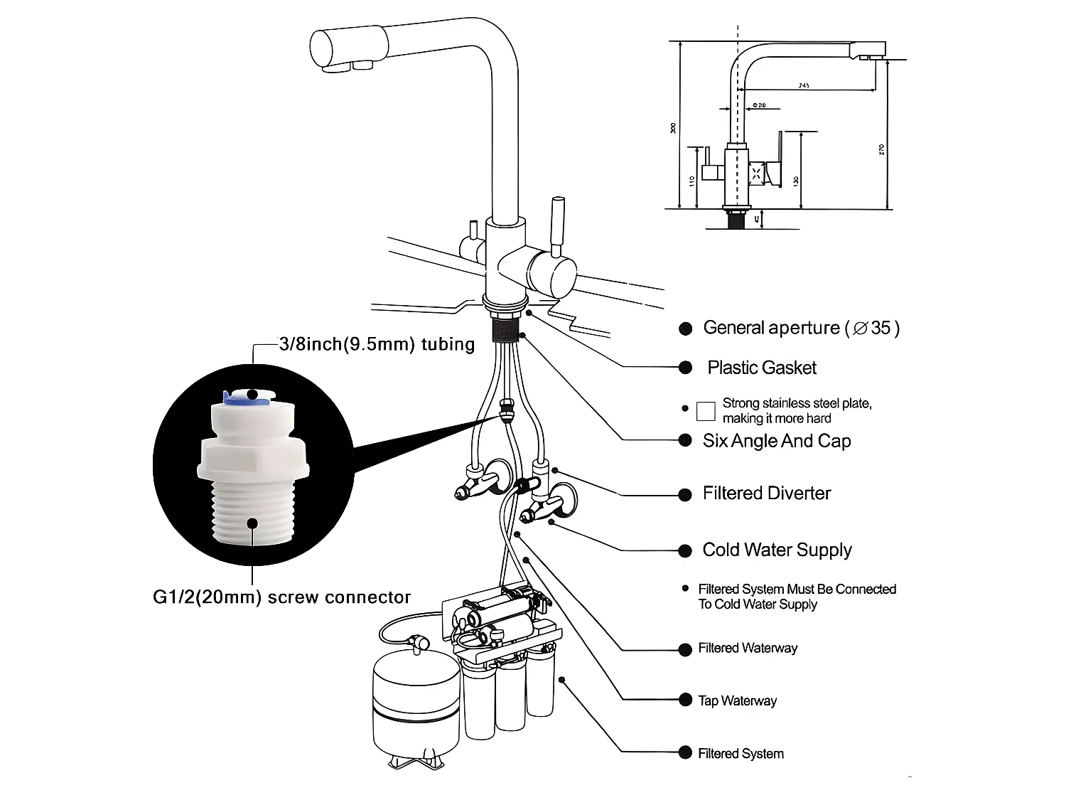 Grifo de cocina DARMA cromado