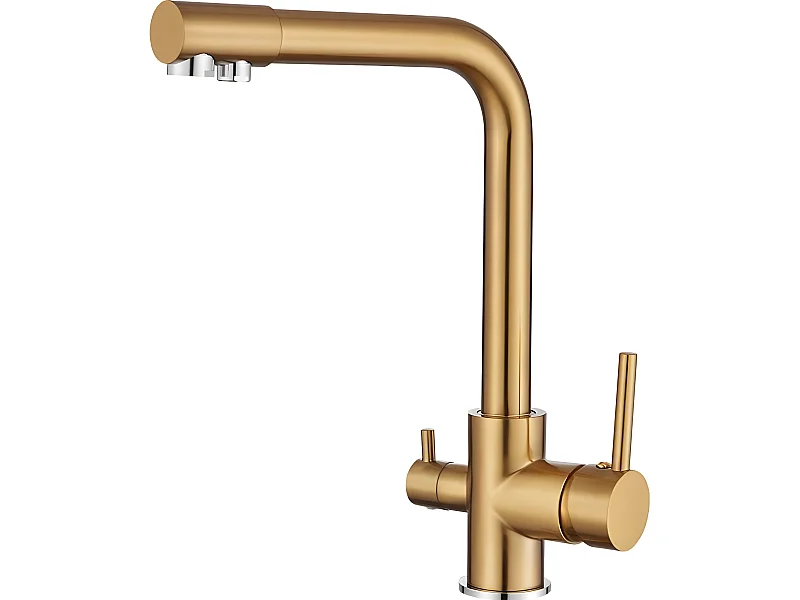 Grifo de cocina DARMA dorado cepillado