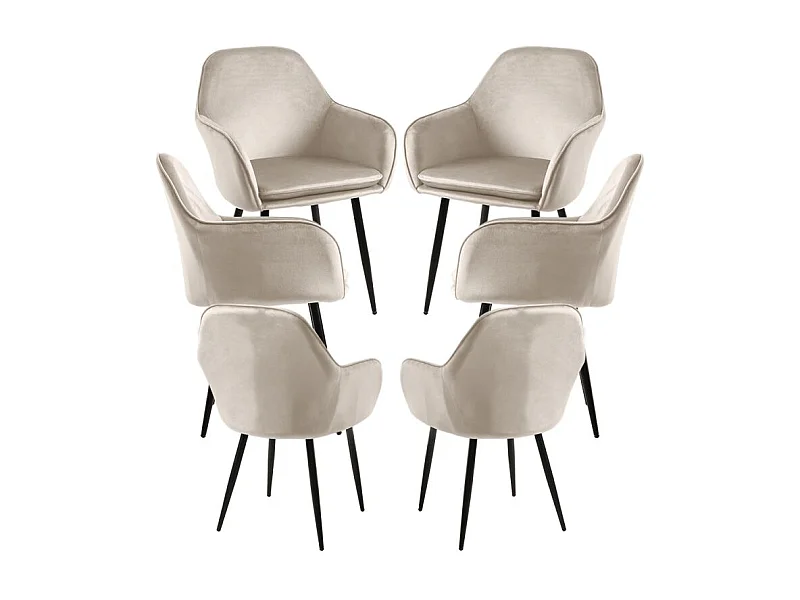 Packs Sillas Comedor - Pack 6 Sillas Chic Black - Beige