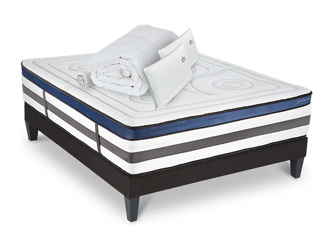 Matelas Quintessence Mousse  Accueil Mémoire de forme+ sommier + accessoires - 90 x190 cm