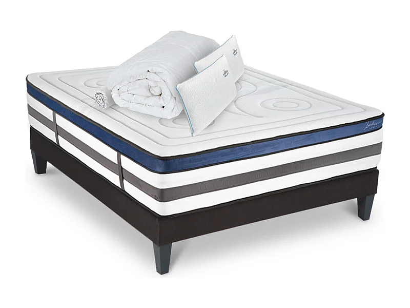 Matelas Quintessence Mousse  Accueil Mémoire de forme+ sommier + accessoires - 160 x 200 cm