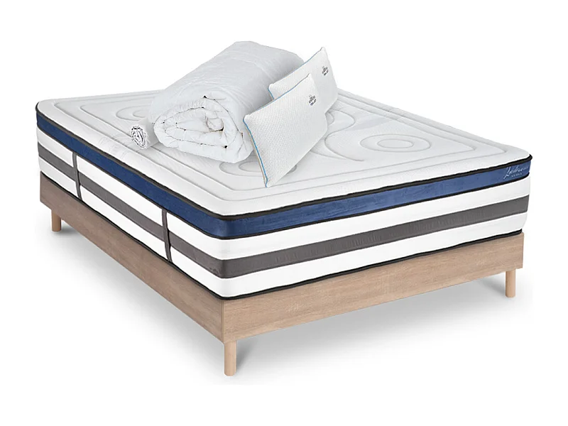 Matelas Quintessence Mousse  Accueil Mémoire de forme+ sommier + accessoires - 160 x 200 cm