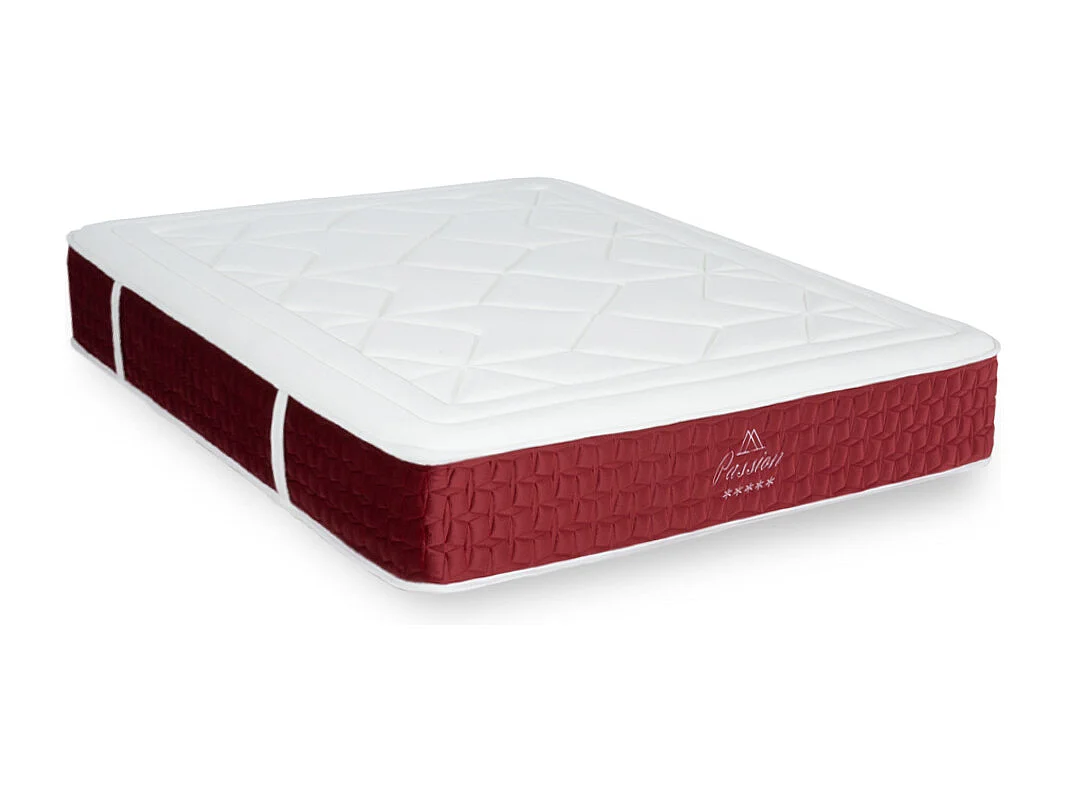 Matelas Passion 140x190 cm - Ressorts + mémoire - Ép. 32 cm
