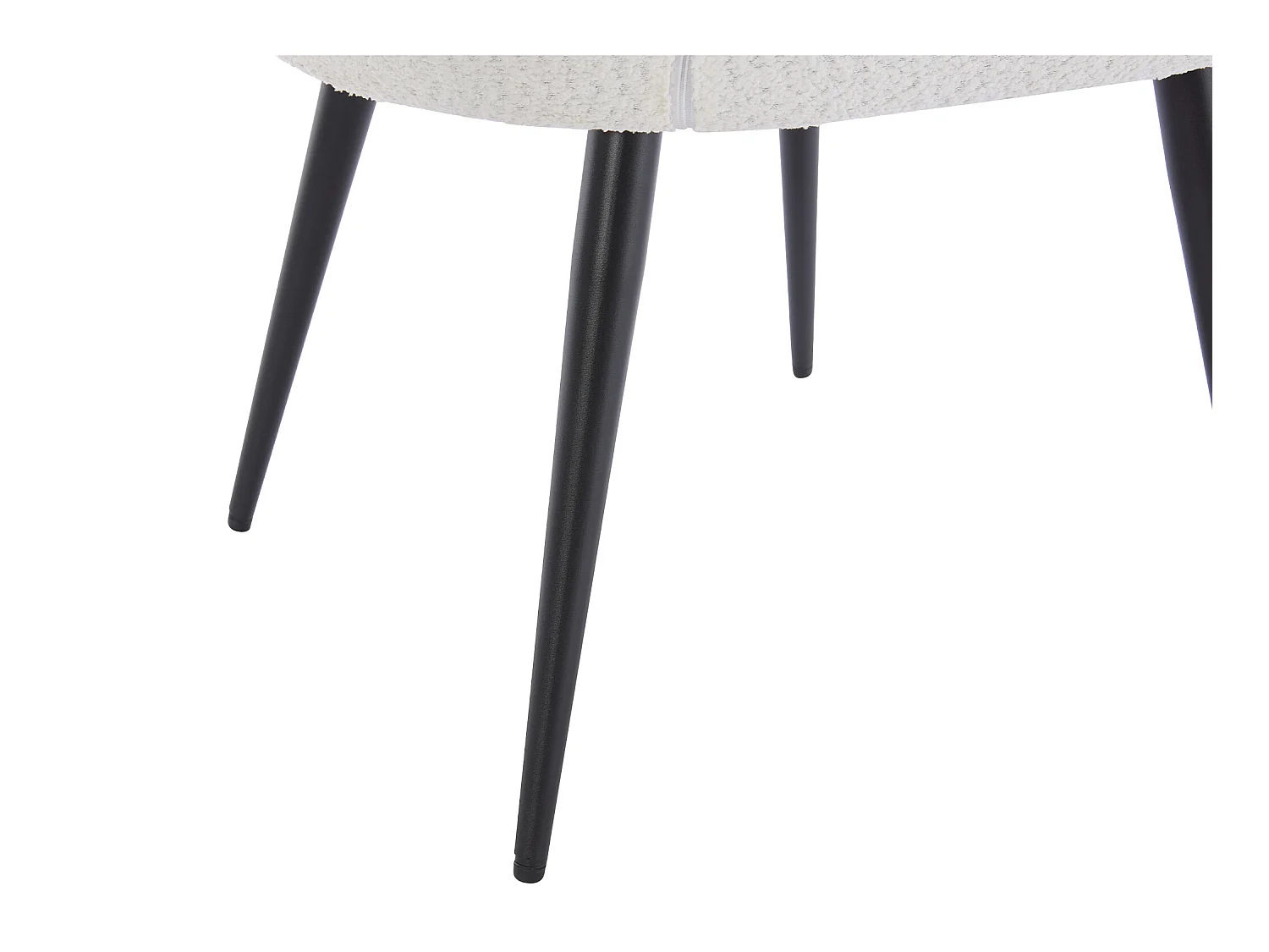 Sedia con braccioli Tessuto bouclette e Metallo Bianco - Lotto di 2 - PEGA