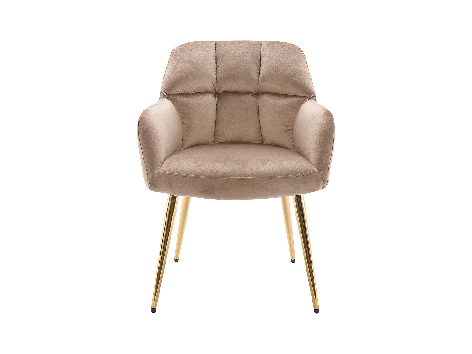 Set med 2 stolar med armstöd - Sammet och förgylld metall - Beige - PEGA av Pascal MORABITO