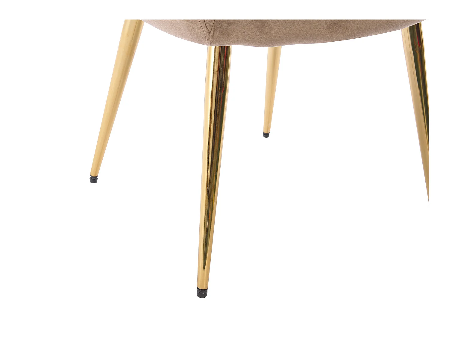 Set med 2 stolar med armstöd - Sammet och förgylld metall - Beige - PEGA av Pascal MORABITO