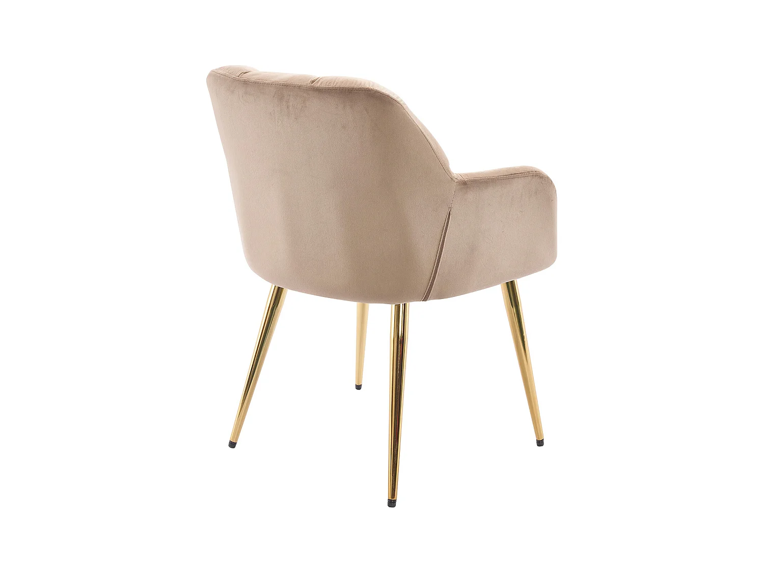 Set med 2 stolar med armstöd - Sammet och förgylld metall - Beige - PEGA av Pascal MORABITO