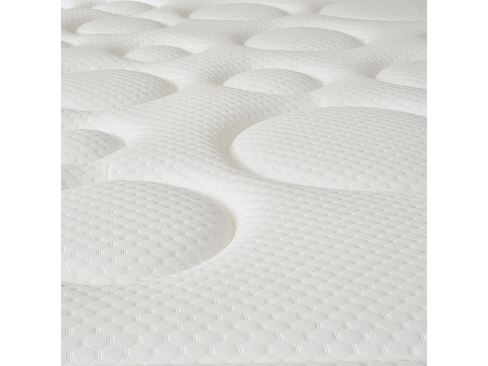 Matelas Suprême Mousse Haute densité Accueil Mémoire de forme et sommier tissu gris - 140 x 200 cm