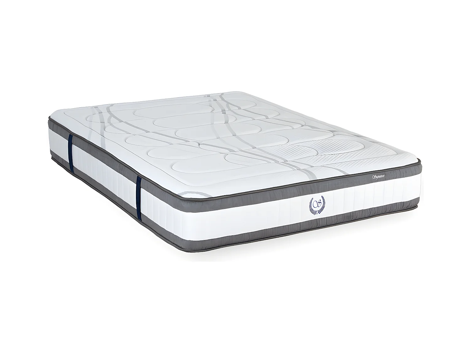 Ensemble Matelas Signature Ressorts ensachés Accueil mémoire et sommier kit bois - 140 x 200 cm