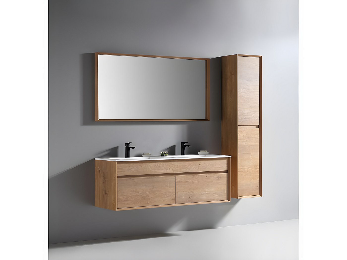 Ensemble meuble de salle de bain 140 cm Aquaroca