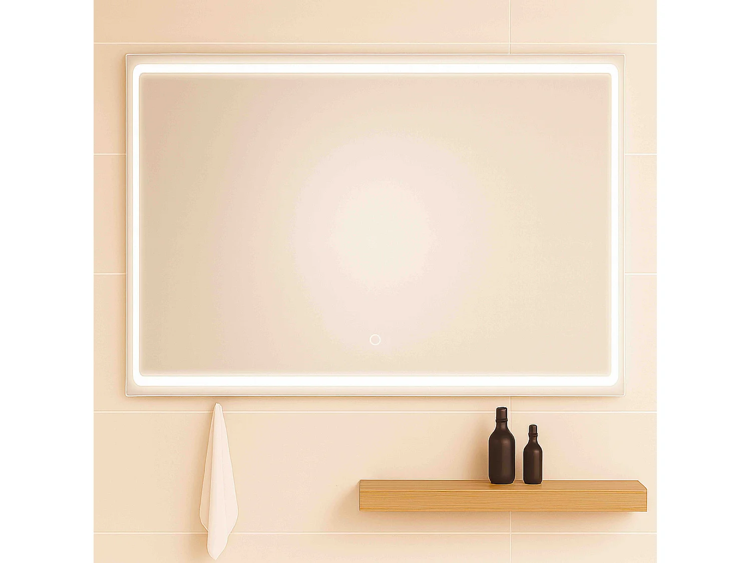 Miroir salle de bain LED tactile 115 cm