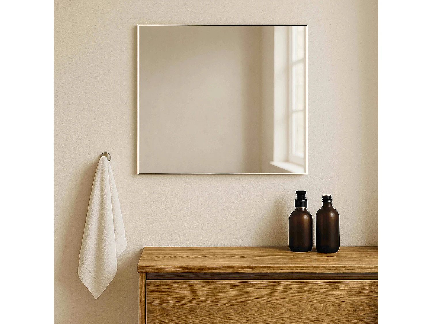 Miroir simple de salle de bain 80 cm
