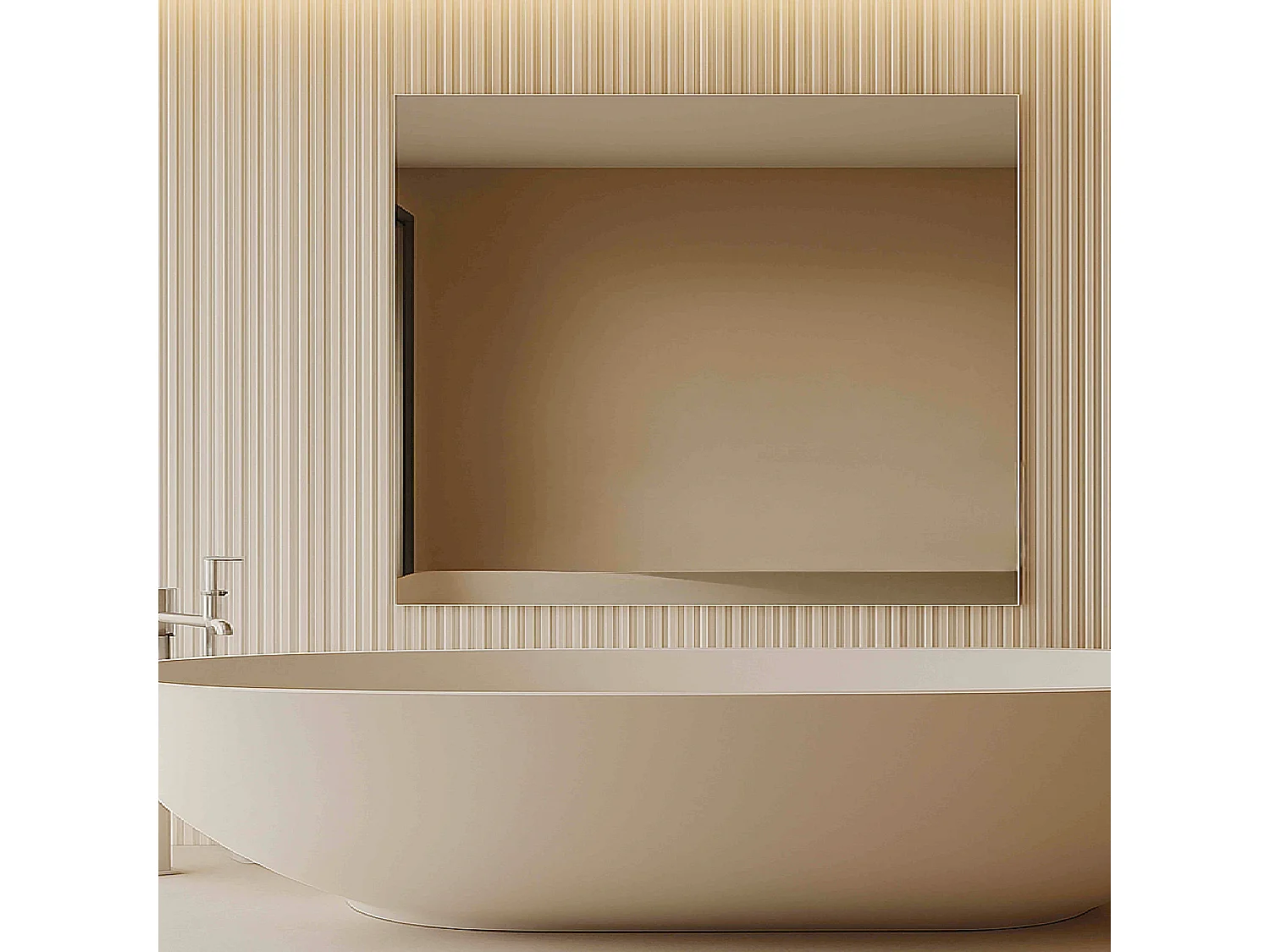 Miroir simple de salle de bain 80 cm