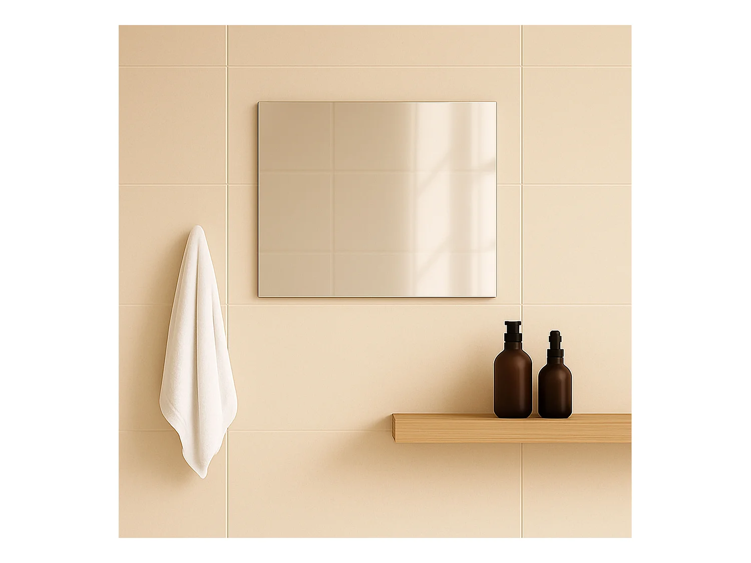 Miroir simple de salle de bain 60 cm