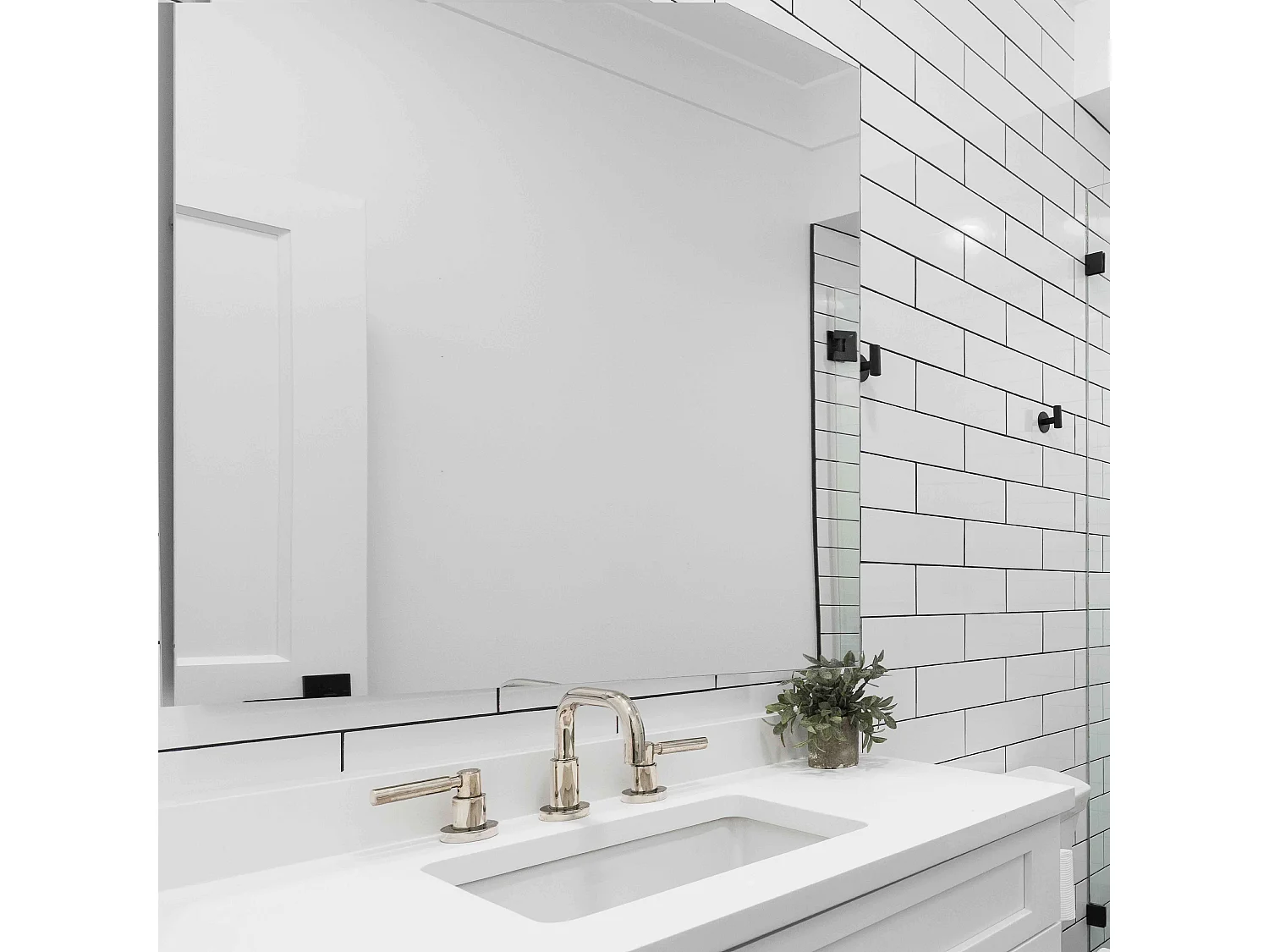 Miroir simple de salle de bain 100 cm