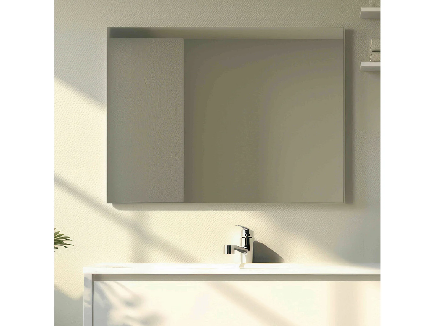 Miroir simple de salle de bain 90 cm