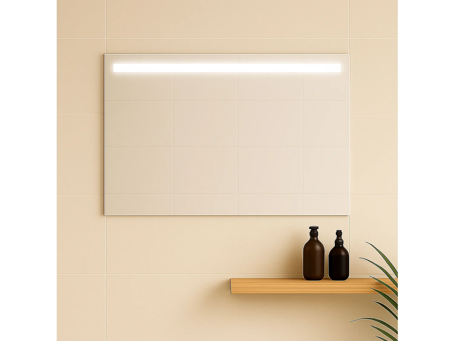 Miroir design salle de bain lumineux 100 cm