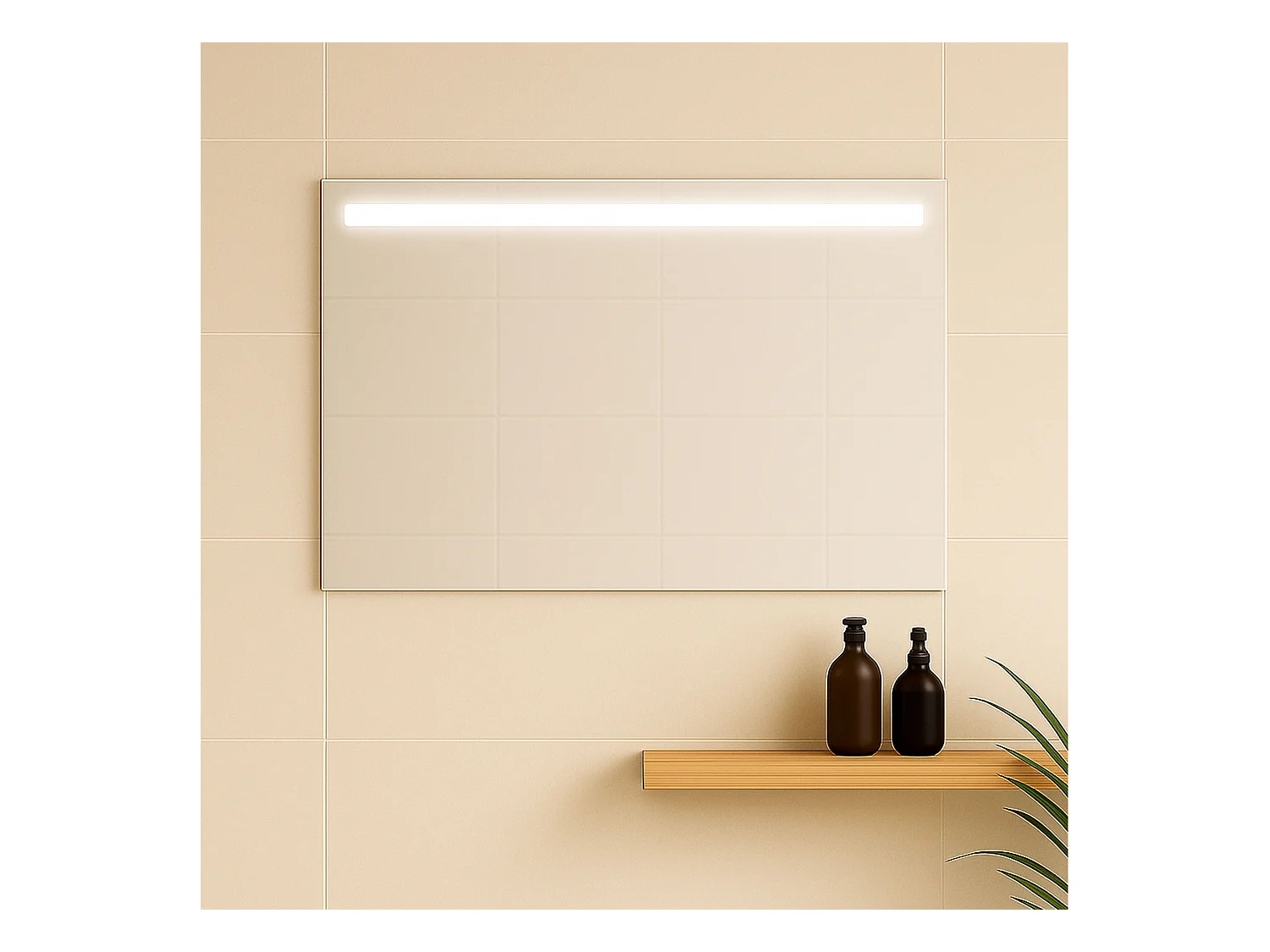 Miroir design salle de bain lumineux 100 cm