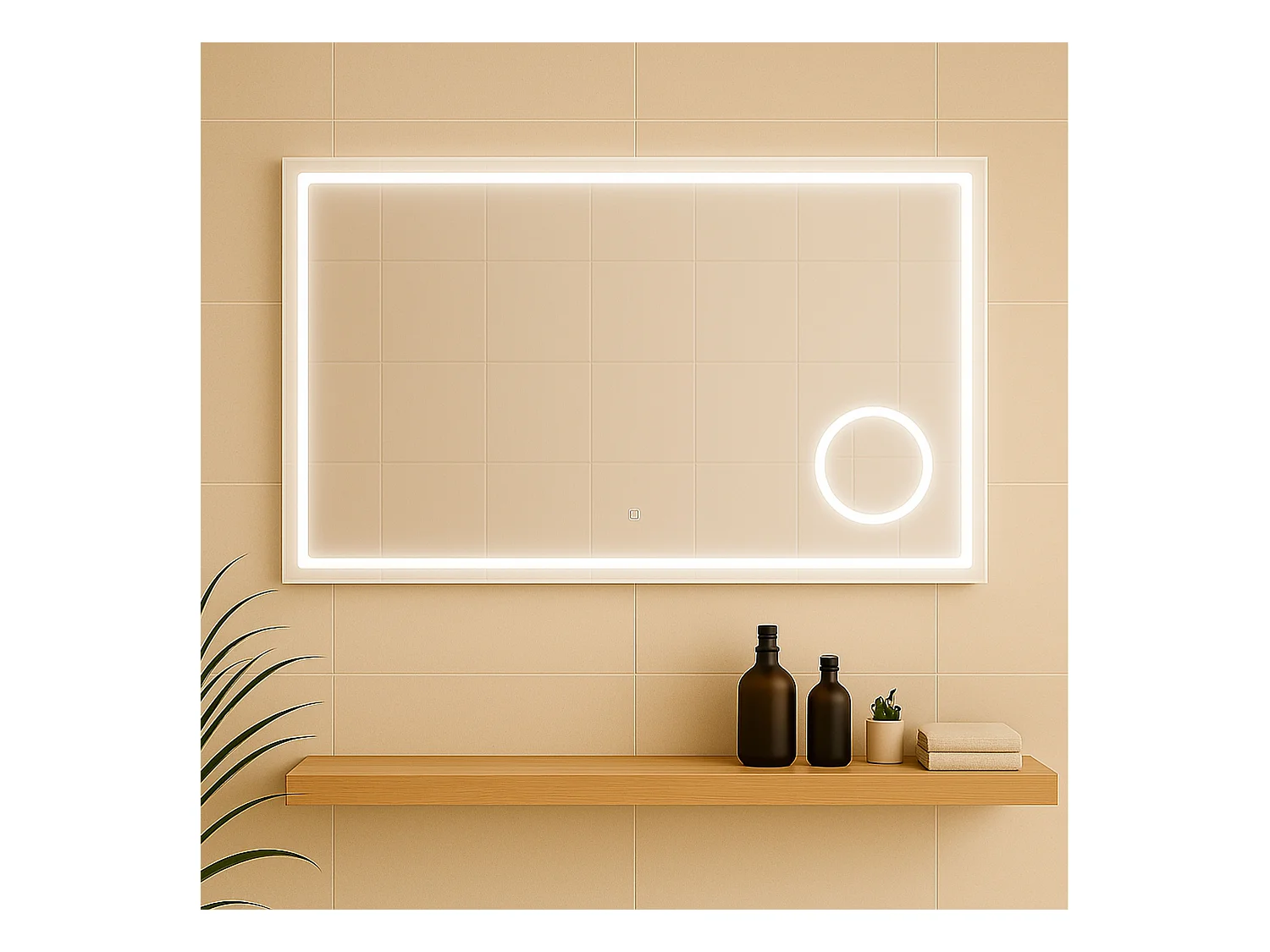 Miroir salle de bain LED avec zoom 120 cm