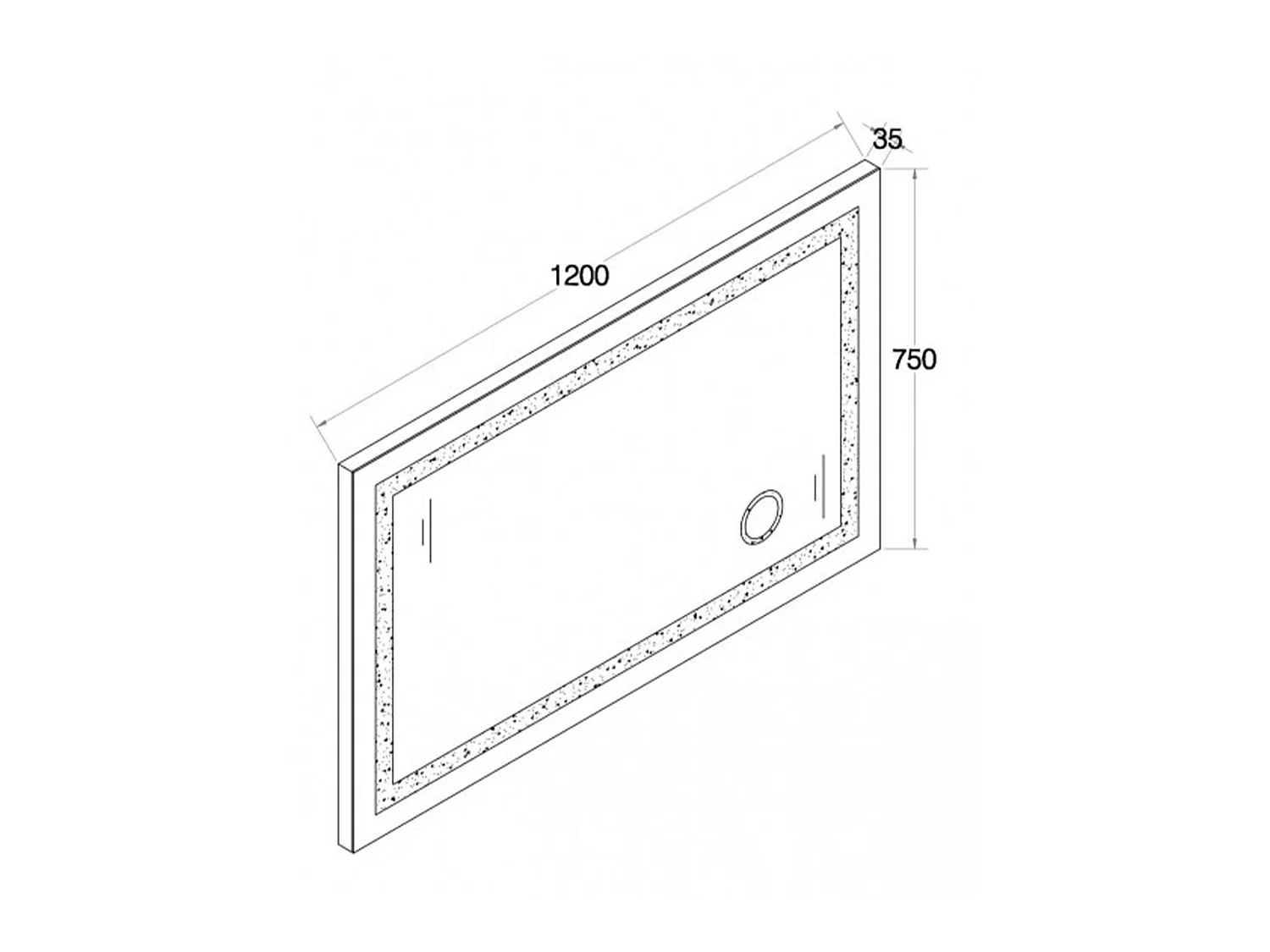 Miroir salle de bain LED avec zoom 120 cm