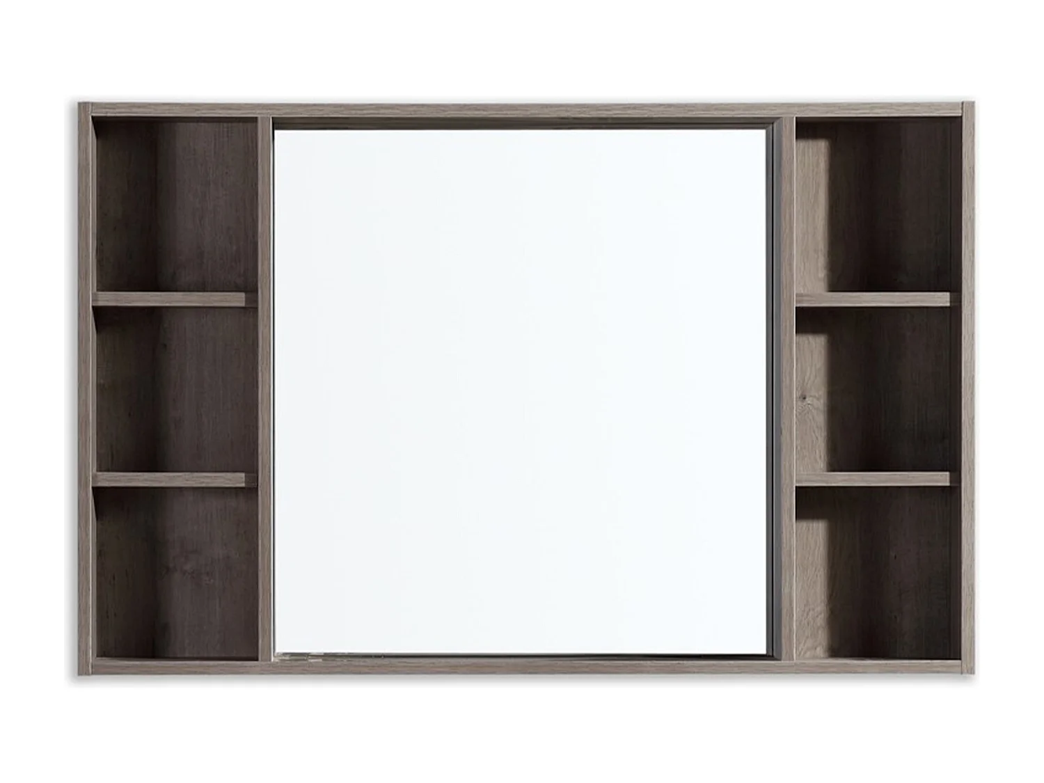 Armoire de salle de bain avec miroir chêne brun 120 cm Aquanoma