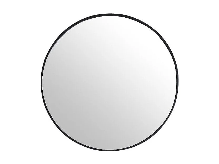 Miroir salle de bain rond métal noir